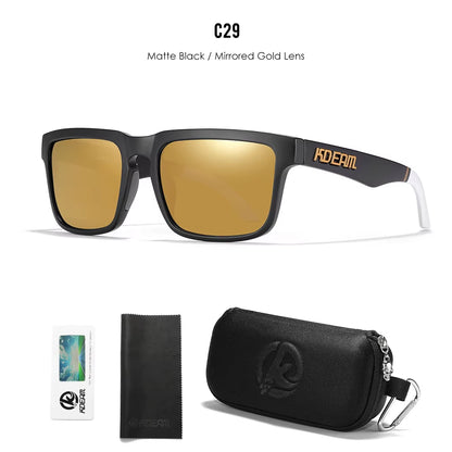 Men'S Polarized Sunglasses Square Casual Outdoors Sun Glasses Women Unisex Sunglass for Couple with Zipper Case